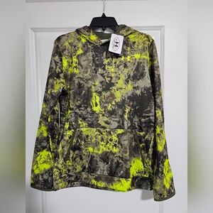 Camouflage Hoodie with Neon Accents